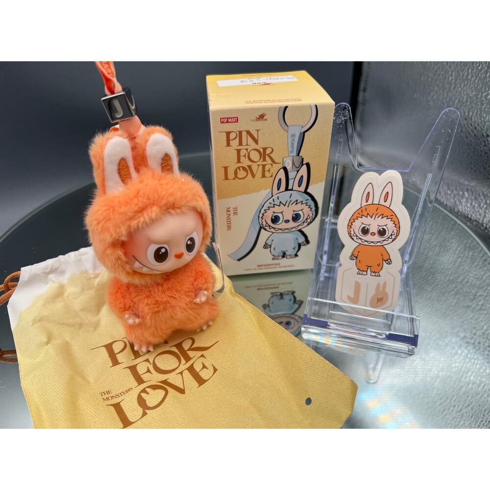 POP MART “J” “Joy” Labubu Pin for Love